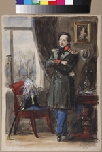 Rudakow, Konstantin Iwanowitsch - Porträt von Dichter Michail Jurjewitsch Lermontow (1814-1841)