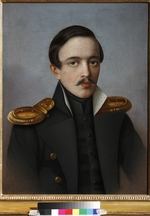 Krylow, G.F. - Porträt von Dichter Michail Jurjewitsch Lermontow (1814-1841)
