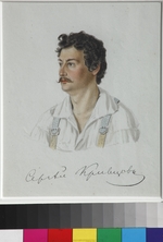 Bestuschew, Nikolai Alexandrowitsch - Porträt von Dezembrist Sergei Kriwzow (1802-1864)