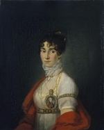 Unbekannter Künstler - Porträt der Schauspielerin und Sängerin, Gräfin Praskowja Scheremetjewa (Schemtschugowa) (1768-1803)