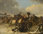 Desarnod, Auguste-Joseph - Kosaken überfallen eine französische Einheit, 1812