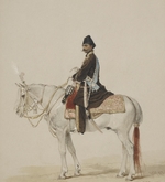 Zichy, Mihály - Reiterporträt von Naser al-Din Schah (1831-1896)