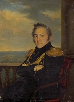 Unbekannter Künstler - Porträt von Admiral Michail Petrowitsch Lasarew (1788-1851)