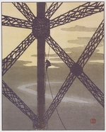 Rivière, Henri - Der Maler auf dem Eiffelturm (Aus Sechsunddreißig Ansichten des Eiffelturms)