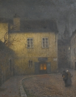 Schikaneder, Jakub - Strassenecke in Prag