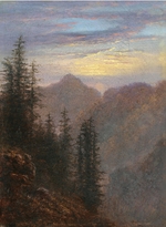 Carus, Carl Gustav - Abendliche Mittelgebirgslandschaft