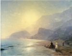 Aiwasowski, Iwan Konstantinowitsch - Alexander Puschkin und Fürstin Maria Rajewskaja bei Gursuf