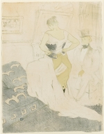 Toulouse-Lautrec, Henri, de - Frau, ihr Korsett anprobierend