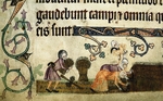 Unbekannter Künstler - Getreideernte (Aus dem Luttrell-Psalter)