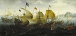 Aert Anthonisz., (Aert van Antum) - Die Seeschlacht von Cádiz