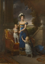Gérard, François Pascal Simon - Duchesse de Berry mit Kinder Louise Marie Thérèse d'Artois und Henri d'Artois