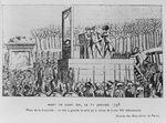 Unbekannter Künstler - Die Hinrichtung Ludwig des XVI. auf dem Revolutionsplatz am 21. Januar 1793