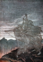 Rackham, Arthur - Die Norns verschwinden. Illustration für Siegfried and The Twilight of the Gods von Richard Wagner