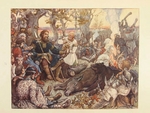 Wasnezow, Viktor Michailowitsch - Rast des Großfürsten Wladimir II. Monomach auf der Jagd. (Großfürstliche und zaristische Jagd in Rußland von N. Kutepow)