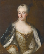 Pesne, Antoine, Schule - Porträt von Henriette Marie von Brandenburg-Schwedt (1702-1782)