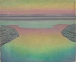 Vallotton, Felix Edouard - Meer bei Flut im Abendlicht