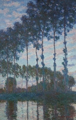 Monet, Claude - Pappeln am Ufer der Epte, Abend-Effekt