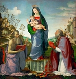 Albertinelli, Mariotto - Madonna mit Christkind und Heiligen Jakobus und Zenobius