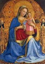 Angelico, Fra Giovanni, da Fiesole - Thronende Madonna mit den Heiligen Dominik und Petrus Martyr (Madonna der Demut)