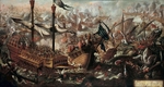 Unbekannter Künstler - Die Seeschlacht von Lepanto