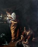 Gentileschi, Artemisia - Judith und ihre Magd Abra mit dem Haupt des Holofernes