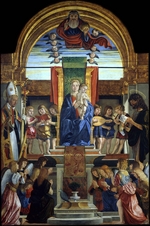 Caselli, Cristoforo - Thronende Madonna und Kind mit Gott dem Vater und Heiligen Hilarius und Johannes dem Täufer