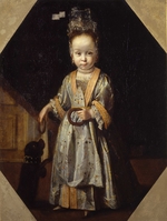 Cittadini, Pierfrancesco - Porträt eines kleinen Mädchens mit Welpen