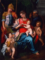 Sciolante da Sermoneta, Girolamo - Madonna mit dem Kinde und den Heiligen Johannes dem Täufer, Erzengel Michael und Josef