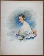 Sadownikow, Wassili Semjonowitsch - Porträt von Prinzessin Maria Iwanowna Kotschubei, geb. Barjatinskaja (1818-1843)