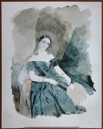 Sadownikow, Wassili Semjonowitsch - Porträt von Leonilla Iwanowna Barjatinskaja, Prinzessin zu Sayn-Wittgenstein (1816-1918)
