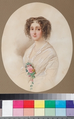 Hau (Gau), Wladimir (Woldemar) Iwanowitsch - Porträt von Alexandra Michajlowna Tschelischtschewa (1816-1913)
