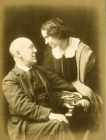 Leschtschinski, Michail Jakowlewitsch - Porträt des Schriftstellers Fjodor Sologub (1863-1927) mit Gattin