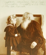 Tschertkow, Wladimir Grigoriewitsch - Der Schriftsteller Leo Tolstoi mit seiner Enkelin Tatiana in Jasnaja Poljana