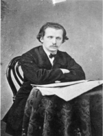 Russischer Fotograf - Porträt des Pianisten, Dirigenten und Komponisten Nikolai G. Rubinstein (1835-1881)