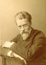 Russischer Fotograf - Porträt des Malers Wladimir J. Makowski (1846-1920)