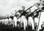 Russischer Fotograf - Parade der kommunistischen Jugend. Moskau