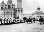 Fotoatelier K. von Hahn - Zar Nikolaus II. empfängt die Schüler Moskaus im Kreml