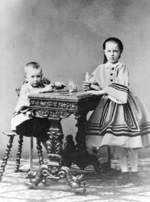 Russischer Fotograf - Großfürstin Maria Alexandrowna von Russland (1853-1920) und Großfürst Sergei Alexandrowitsch von Russland (1857-1905)