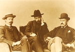 Russischer Fotograf - Die Dichter Konstantin Balmont, Sergei Poljakow und Modest Durnow