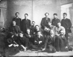 Russischer Fotograf - Schriftsteller und Dichter Andrei Bely mit Authoren des Symbolismus