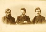 Russischer Fotograf - Die Mitarbeiter der Zeitschrift Das Goldene Vlies Georgy Tschulkow, Wassili Milioti und Genrich Tasteven