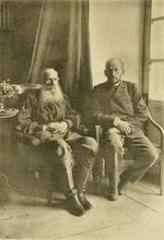Tolstaja, Sofia Andrejewna - Leo Tolstoi mit Sohn Leo