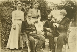 Tolstaja, Sofia Andrejewna - Lew Tolstoi, Sofia Andrejewna und Tochter Alexandra mit Bildhauer Eliah Ginsburg (1859-1939) und Kunstkritiker Wladimir Stassow