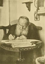 Tolstaja, Sofia Andrejewna - Lew Tolstoi bei der Arbeit