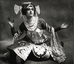 Unbekannter Fotograf - Tamara Karsawina im Ballett Der blaue Gott von R. Hahn