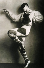 Unbekannter Fotograf - Michel Fokine im Ballett Der Karneval von Robert Schumann