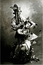 Unbekannter Fotograf - Tamara Karsawina und Michel Fokine im Ballett Der Feuervogel (L'Oiseau de feu) von I. Strawinsky