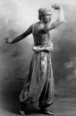 Unbekannter Fotograf - Vaslav Nijinsky im Ballett Scheherazade von N. Rimski-Korsakow