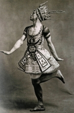 Unbekannter Fotograf - Vaslav Nijinsky im Ballett Der blaue Gott von R. Hahn