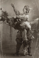 Unbekannter Fotograf - Tamara Karsawina und Michel Fokine im Ballett Der Feuervogel (L'Oiseau de feu) von I. Strawinsky